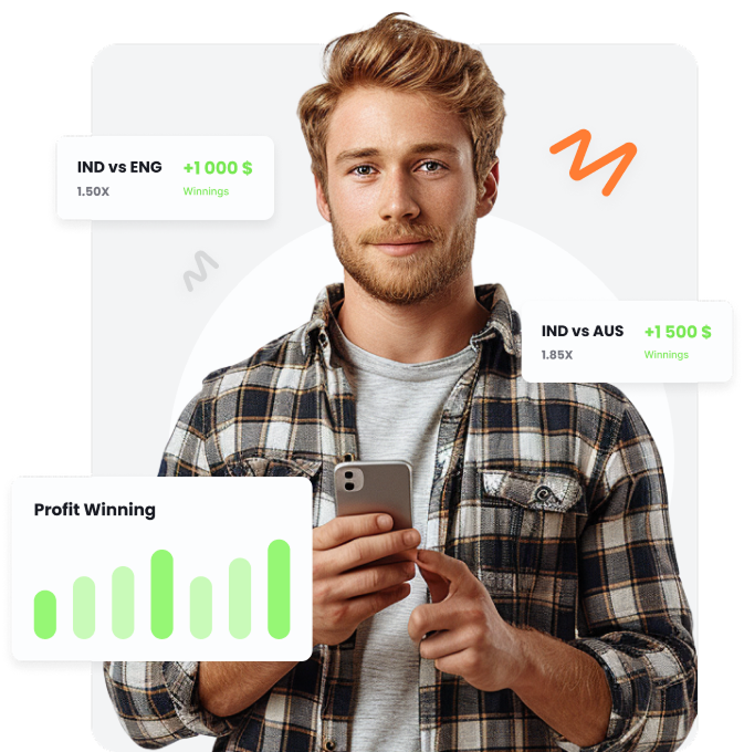 Person holding smartphone with IPL betting app